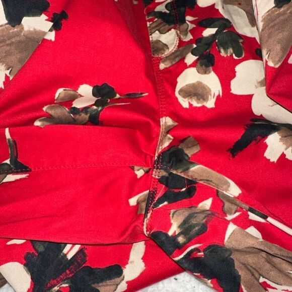 Chicos Women’s Platinum Jegging Pants Red Tan Floral Pattern Size 2 (Womens Size - Picture 5 of 12